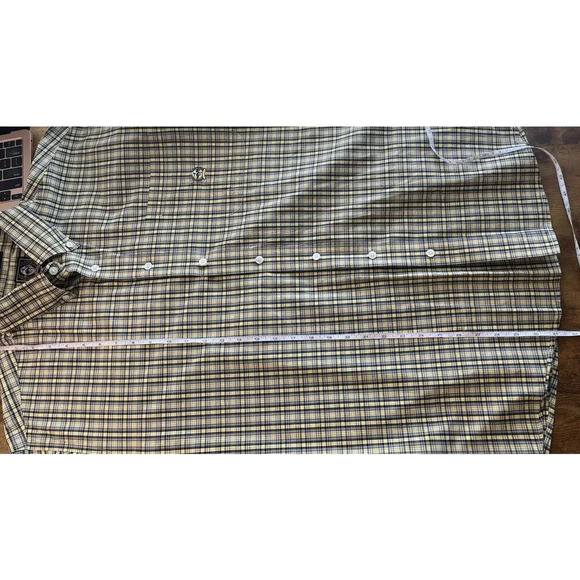 CINCH Mens L Yellow Plaid Button Down Long Sleeves Western/Cowboy Top - Picture 9 of 11